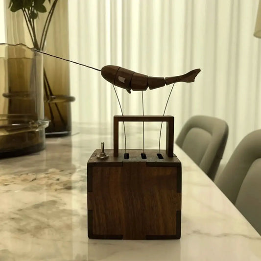 Handcrafted Wooden Dolphin
 Automaton